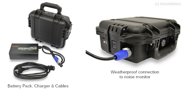 battery pack for noise monitor