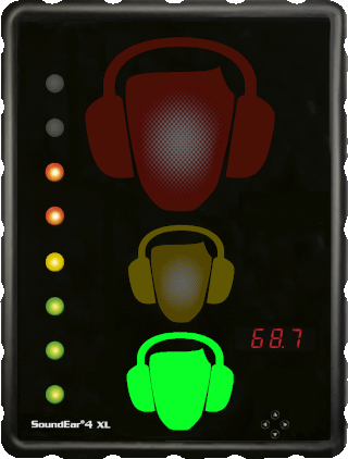 flashing noise warning sign